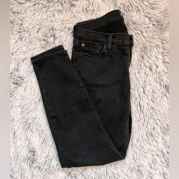 HUDSON KRISTA SUPER SKINNY CROP JEANS SZ 29 WASHED BLACK LIKE NEW - Picture 8 of 15